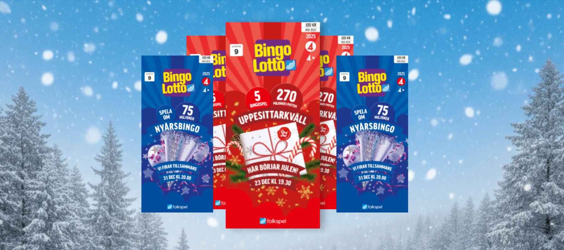 Bingolotter för uppesittarkvällen och nyårsafton!
